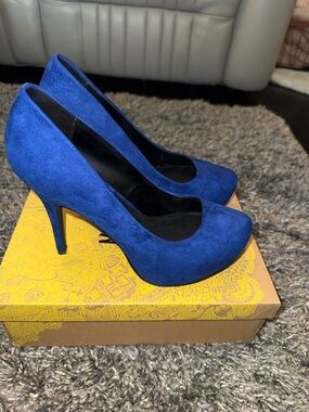Mix No. 6 Royal Blue Suede High Heel Pumps